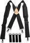 MELOTOUGH Tool Belt Suspenders Work Belt Suspenders Flexible Adjustable Straps with Moveable Padded Shoulders with 4 Loop Attachments...