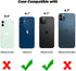 Leather Flip Case Wallet Compatible with iPhone 12 Pro/12 6.1" Card Holder Slim Sleeve Wallet with Card Slots Shockproof Protective Shell Case (Bl...