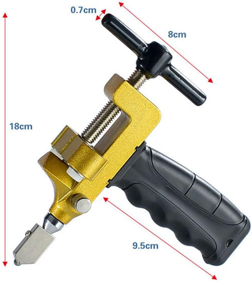 2 in 1 Glass Tile Cutter Breaker with Oiling Hole, Manual Hand Tool for Home DIY Cutting Breaking Glass, Mirror, Ceramic Tile, Glazed Tile (Type A...