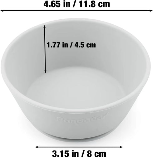 PandaEar 3 Pack Baby Suction Bowls|Silicone Food Bowls First Stage Feeding for Baby Toddler Infant Kids| Food Grade Soft Safe BPA-Free Silicone To...