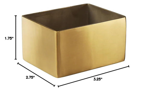 American Metalcraft GSPH4 Rectangular Gold Sugar Packet Holder, Satin Finish, 2-3/4 inches L Square...