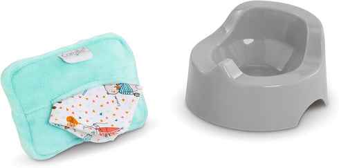 Corolle Potty and Wipe Baby Doll Accessory Set - for 12" Baby Dolls...