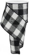 Lumberjack Ribbon,4" Wide x 10 Yards, Black White Buffalo Check Ribbon - Fuzzy Flannel : Lumberjack Party Supplies :...