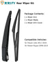 Rear Windshield Wiper Arm Blade Set 28780-JM00A for Nissan Juke 2011-2016, for Nissan Rogue 2008-2013...