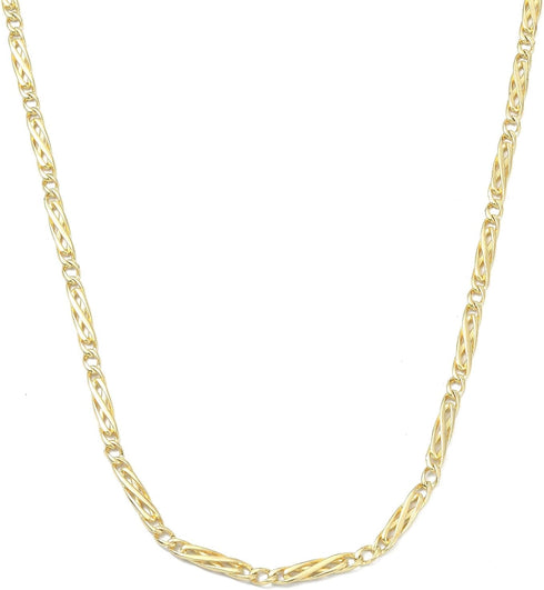 Airssory 18K Gold Plated Figaro Brass Chain Golden Color Link Chain for DIY Jewelry Necklace Bracelet Supplies Craft Accessories 3.28 Feet (1M)...