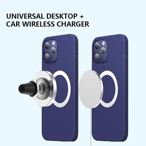 Magnetic Wireless Charger Universal Metal Rings - 5pcs,for MagSafe-Compatible Charger on iPhone 14/13/12 Pro/Max/Mini Case and Samsung Galaxy (Bla...