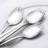 YFWOOD Sporks, 4-pack 18/10 Stainless Steel Dessert Spoons 7.4Inches Long Handle Ice Cream Spoons Salad Forks Flatware Set Reusable Fruit Appetize...