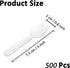 500PCS Clear Plastic Cutlery, Disposable Small Spoons Silverware, Plastic Utensil for Tasting Dessert Jelly Pudding Yogurt Ice Cream Cake Appetize...