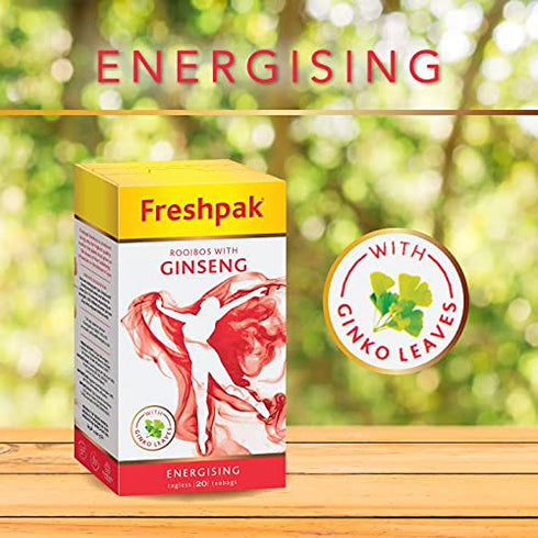 Freshpak Rooibos - Tagless Wellness - Ginseng 20s (Keto Friendly, Gluten Free, Halal)...
