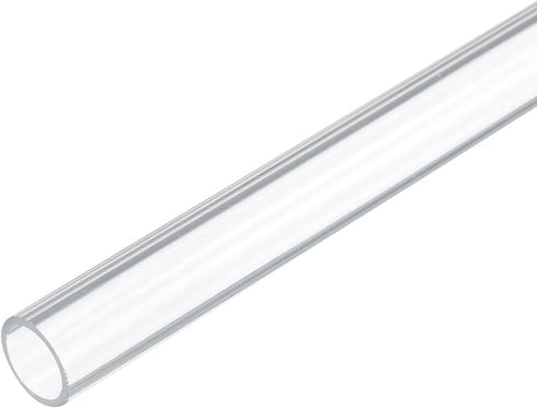 12" Clear Plastic Rigid Pipe 12mm x 15mm(1/2" x 0.6") Acrylic Tube Round Polycarbonate Tubing, [for Plumbing, Hydraulics, Pneumatics, Aquarium, DI...
