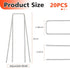 Landscape Staples, Galvanized Garden Stakes, U-Shaped Garden Staples, 20 Pcs 6 Inch 11 Gauge Plant Cover Stakes, Anti-Rust Ground Sod Pins Yard St...