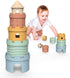 Silicone Stacking Castle Toy, Soft Teether Toy, Montessori Educational Toy for Babies and Toddlers, 6+ Months, BPA Free, 5 Piece Set...