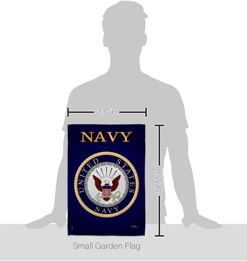 Breeze Decor US Navy USN Armed Forces Seabee Official Licensed United State American Military Retire Decorative, Garden Flag 13"x 18.5", Memorabil...