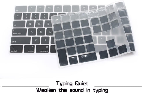 HRH Ombre Gray Silicone Keyboard Cover Keypad Skin for Magic Keyboard with Numeric Keypad A1843 MQ052LL/A Released in 2017 (US Layout)...