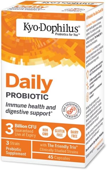 Kyo-Dophilus Daily Probiotic, Immune and Digestive Support*, 45 capsules (Packaging may vary)...