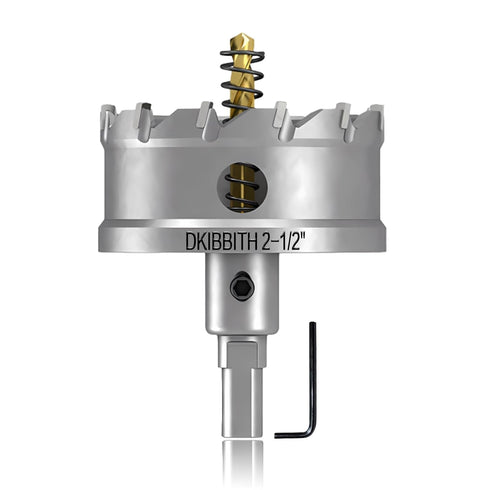 TCT Hole Saw Set, 2-1/2"(64mm) Heavy Duty Tungsten Carbide Tipped Hole Cutters for Stainless Steel Mild Steel Copper Iron Brass Plastic and More, ...