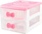 New Lovely Cosmetic Case Storage Cabinet Box Room Desktop Makeup Organizer With Two-tier Desk Receiving Drawers...