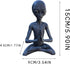 Meditating Alien Garden Sculptures & Statues, Alien Resin Statue Ornament Yard Best Art Decor for Indoor Outdoor Home or Office Collectible Figuri...
