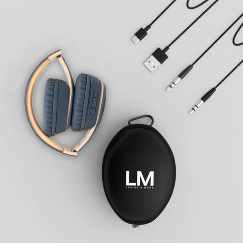 Louise&Mann Wireless Headphones Over Ear, Bluetooth Headphones 5.3, Foldable Lightweight with Soft Memory Foam Earmuffs, Built-in Mic with Wired M...
