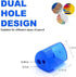 Sonuimy Pencil Sharpeners, 4 Pcs Pencil Sharpeners Manual,Dual Holes Compact Colored Handheld Pencil Sharpener for Kids with Lid Adults Students S...