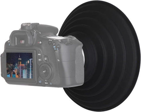 Lens Hood for Nikon Canon Pentax Sony Camera Lens, Ultimate Anti-Glass Anti-Reflective Silicone Rubber Collapsible Len Hood Take Reflection-Free P...