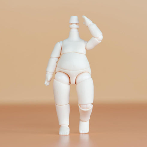 YMY Pear shaped Doll Body 1/12 scale Cute fat Action figure Suitable for YMY 1/12 1/8 BJD GSC doll head ?Honey Peach?...