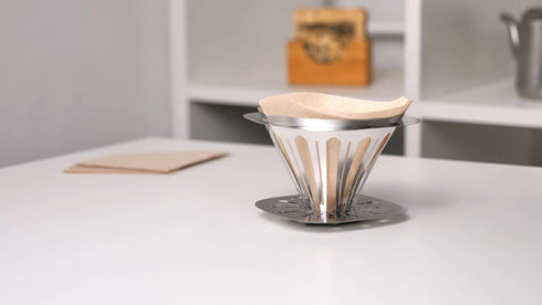 Pour Over Coffee Dripper, Stainless Steel Coffee Dripper, CAFÉ PRONTO, Metal Coffee Dripper DIY Kit, 3D Metal Puzzle Coffee Dripper Set, Great Gif...