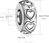 GW 2PCS Charm Stopper Sterling Silver 925 with Bead Charms Spacers for Bracelets DIY Jewelry Gifts for Women (Silver-Heart)...