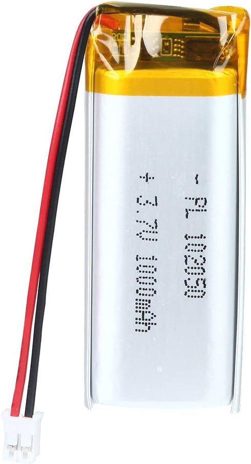 3.7V 1000mAh Battery 102050 Lithium Polymer Ion Rechargeable Li-ion Li-Po Battery with PH 2.0mm Connector...