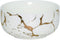 Ceramic Cereal Bowl Marble Soup Bowl 17 OZ Ceramic Rice Bowl Luxury Gold Inlay Dessert Bowl Microwave and Dishwasher Safe for Oatmeal Snack (White...