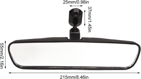 Car Interior Rear View Mirror, 8 Inch Car Rearview Mirror Clear Image Anti Glare Interior Rear View Mirror Universal for Cars Trucks...
