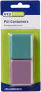 EZY DOSE Daily Travel Pocket Pharmacy Pill Organizer, Vitamin Organizer, Medicine Container, Portable Pill Box, Colors May Vary, 2-Pack, BPA Free...