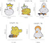 Duck Brooch Set Cartoon Duck Brooches Badges Funny Enamel Brooch Cute Little Yellow Duck Brooch Metal Badge White Duck Crown Duck Corsage Pin for ...