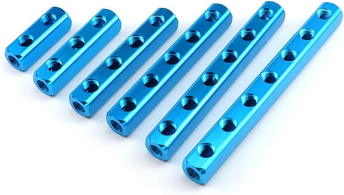 1/4" 6-Way 9 Ports Air Mainfold Aluminum Pneumatic Air Compressor Inline Splitter...