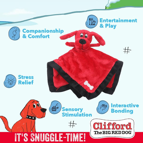 Clifford® Lil' Napper 9.5" Plush Dog Toy for Puppies | Soft, Cuddly Puppy Toys to Keep Them Busy | Squeaker, Crinkles, Cozy and Durable...