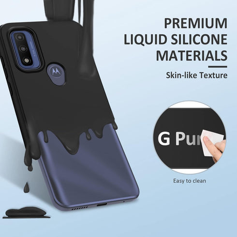 PUJUE for Motorola Moto-G Pure Phone Case: G Play 2023 | G Power 2022 Silicone Matte Case 360 Full Protection - Rugged Bumper Sturdy Shockproof Dr...