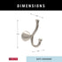 Delta ARV35-DN Arvo Double Towel Hook Bath Hardware Accessory in Brushed Nickel...