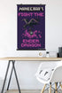 Trends International Minecraft - Fight The Ender Dragon Wall Poster, 34L x 22.4W, Premium Poster & Clip Bundle...