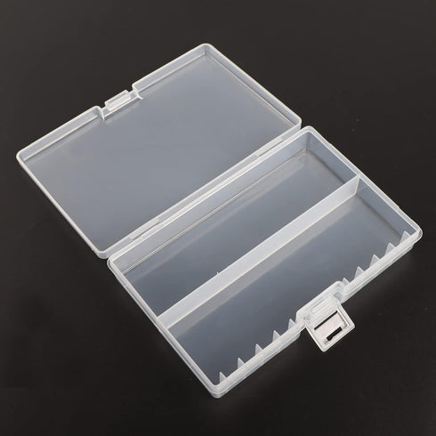 PNGKNYOCN Battery Storage Box,AA Batteries Portable Organizer Box Holds 48 AA Batteries,Insulative Plastic Clear Color...