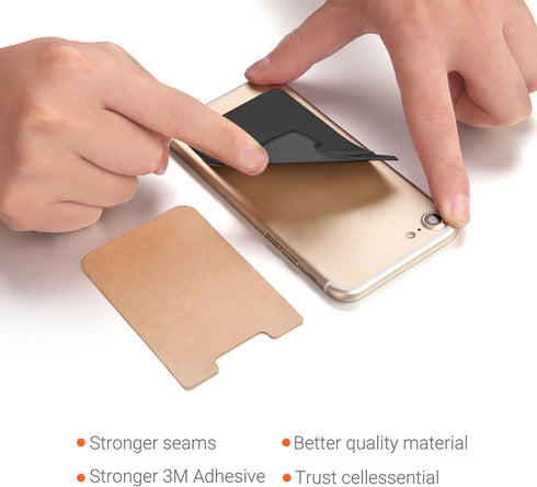 Cell Phone Pocket Self Adhesive Card Holder Stick On Wallet Sleeve with Adhesive RFID Card ID Credit Card ATM Card Holder for iPhone Android 2 PAC...