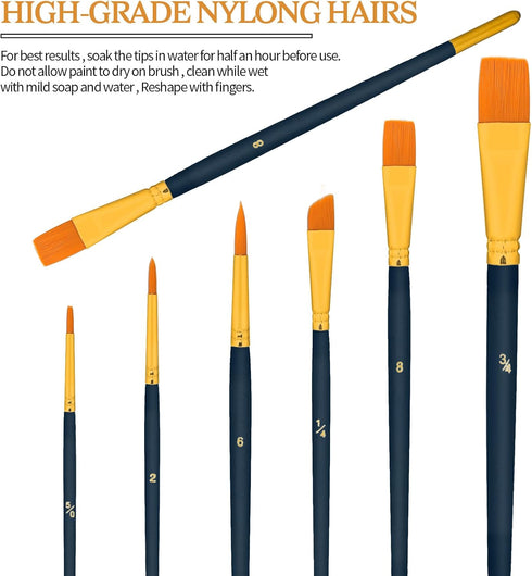 Cake Painting Brushes Set 6 Pcs Cake Decorating Brushes Food Safe Paint Brushes Tools Soft Cookie Painting Brushes for Cookie Cake Decoration (Blu...