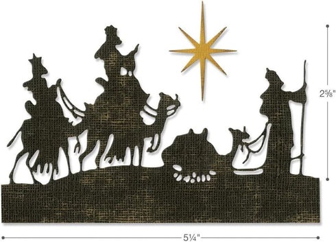 Sizzix Thinlits Dies Wise Men by Tim Holtz, 2-Pack, 5 1/4" x 2 3/4" - 1 1/2" x 2 1/4", Multicolor...