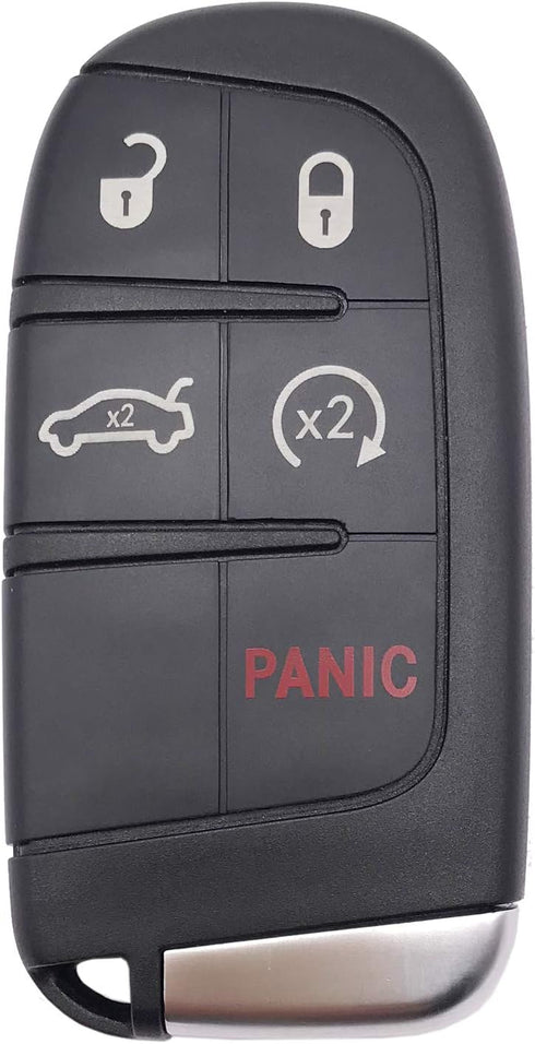 5 Buttons Replacement Key Fob Cover Case fit for Dodge Charger Challenger Dart Durango Jeep Grand Cherokee Chrysler 300C Keyless Entry Key Fob...