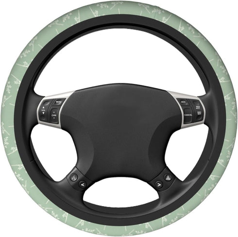 Steering Wheel Covers for Car,Ferns Sage Green Car Steering Wheel Cover for Men Women,Universal 15 Inches Car,Elastic Stretch Steering Wheel Cover...