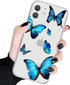 Clear Case for iPhone 12 Mini, Soft TPU Shockproof Protective Case with Cute Blue Butterfly Pattern Cover for iPhone 12 Mini Blue Butterfly...