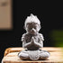 Aquarium Statue Monkey King Aquarium Decorations Asian Buddha Fish Decorations for Tank Collectible Figurines Sun Wukong Statue Solid Aquarium Dec...