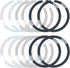 12 Pcs Magnetic Wireless Charging Metal Ring with Sticker, 2 Styles, Universal Ultra Thin Notched and Round Ring Conversion Kit Compatible with Ma...