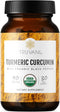 Truvani Organic Turmeric Curcumin Tablets 1,350 mg Each - Natural Joint Support with Black Pepper for Absorption - 90 Tablets...