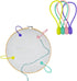 4 pcs Magnetic Needle Minders Silicone Fabric Clips, Macron Color Magnetic Needle Keeper Needle Nanny for Cross Stitch Embroidery Needlework Acces...