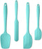 4 Piece Silicone Spatula Set, Flexible Heat Resistant Non-scratch Baking Cooking Rubber Spatulas with Stainless Steel Core, Aqua Sky...